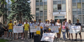 FOTO // PAS Youth, după demiterea lui Ion Iovcev de către Lilia Pogolșa: Jos miniștrii lui Dodon